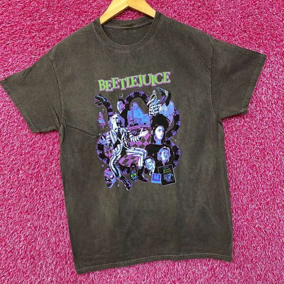 Beetlejuice Collage Illustration Graphic Design T-Shirt Medium - Picture 3 of 5